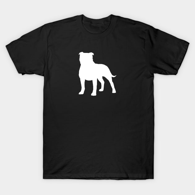 Staffordshire Bull Terrier Silhouette T-Shirt by Coffee Squirrel